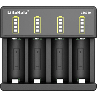 Зарядное устройство для аккумуляторов Liitokala 4 Slots, Li-ion, 16340, CR123A (Lii-L16340)