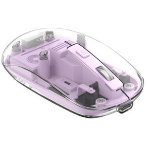 Мышка XO M12 Wireless Transparent/Pink (M12 Purple)
