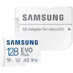 Карта памяти Samsung 128 GB microSDXC Class 10 UHS-I U3 V30 A2 EVO Plus+SD Adapte (MC128SA/EU)