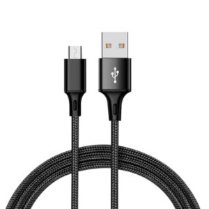Дата кабель USB 2.0 AM to Micro 5P 2.0m 1.5A braided black XO (NB143-M2-BK)