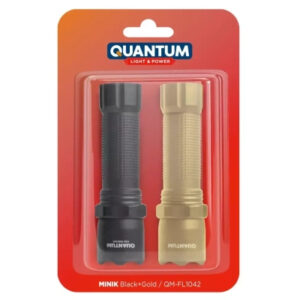 Фонарь Quantum QM-FL1042 Minik 3W LED з USB Black-Gold, 2 шт./уп. (QM-FL1042)