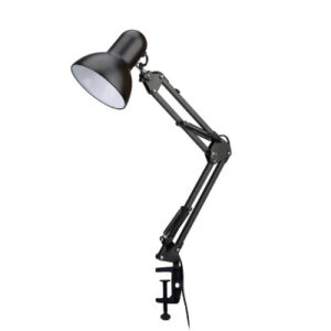 Настольная лампа Євросвітло Ridy-027 E27 зі струбциною чорна