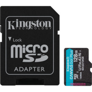Карта памяти Kingston 128GB microSDXC сlass 10 UHS-I U3 V30 A2 Canvas Go Plus G4 (SDCG4/128GB)