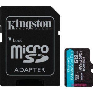 Карта памяти Kingston 512GB microSDXC сlass 10 UHS-I U3 V30 A2 Canvas Go Plus G4 (SDCG4/512GB)