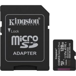 Карта памяти Kingston 128GB (з SD адаптером) Class 10 UHS-I U1 V10 A1 (SDCS3/128GB)
