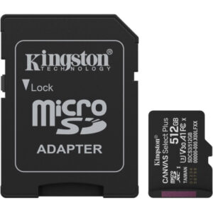 Карта памяти Kingston 512GB microSDXC class 10 UHS-I U3 V30 A1 Canvas Select Plus (SDCS3/512GB)