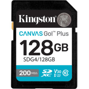 Карта памяти Kingston 128GB SDXC сlass 10 UHS-I U3 V30 Canvas Go Plus G4 (SDG4/128GB)