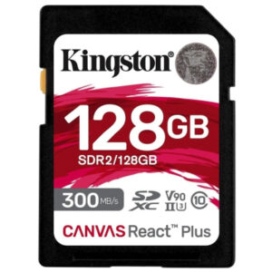 Карта памяти Kingston 128GB SDXC class 10 UHS-II U3 Canvas React Plus (SDR2/128GB)