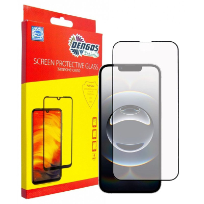 Стекло защитное Dengos Full Glue iPhone 16e Black (TGFG-424)