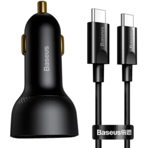 Зарядное устройство Baseus Superme Digital Display PPS Dual Quick Charger Car Charger black (TZCCZX-01)