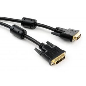 Кабель мультимедийный DVI M to DVI M 1.8m 24+1pin Vinga (VCPDCDVIMM1.8BK)