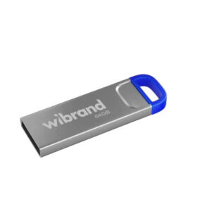 USB флеш накопитель Wibrand 64GB Falcon Silver-Blue USB 2.0 (WI2.0/FA64U7U)