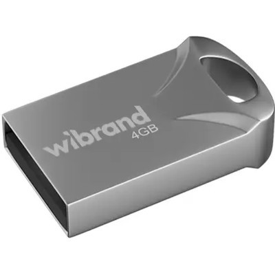 USB флеш накопитель Wibrand 4GB Hawk Silver USB 2.0 (WI2.0/HA4M1S)