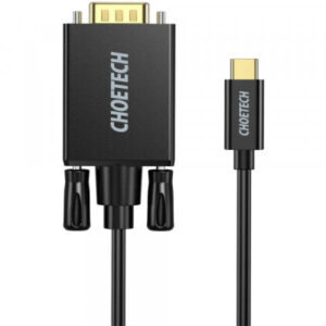 Кабель мультимедийный USB-C to VGA 1.8m FHD60Hz black Choetech (XCV-1801-BK)