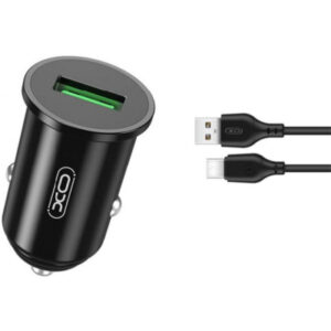 Зарядное устройство XO TZ12 QC3.0 (1USB/18W) + USB - Type-C Black (XO-TZ12-BK)