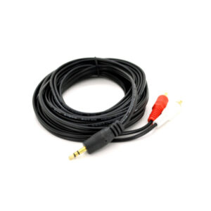 Кабель мультимедийный 3.5mm M to 2xRCA M 5.0m black Voltronic (YT-3.5(M)/2хRCA(M)-5.0Cu)