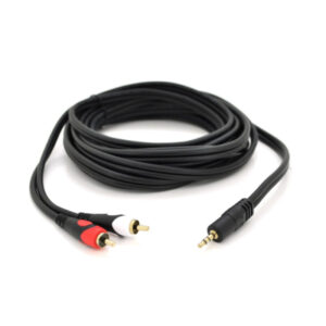 Кабель мультимедийный 3.5mm M to 2xRCA M 5.0m black Voltronic (YT-3.5(M)/2хRCA(M)-5.0PCu)