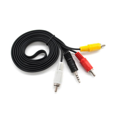 Кабель мультимедийный 3.5mm M to 3xRCA M 1.5m black Voltronic (YT-3.5(M)/3хRCA(M)-1.5Cu)