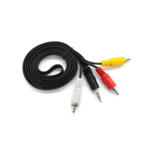 Кабель мультимедийный 3.5mm M to 3xRCA M 1.5m black Voltronic (YT-3.5(M)/3хRCA(M)-1.8Cu)