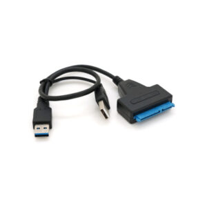 Переходник USB 3.0 AM + USB 2.0 AM to SATA 0.1m for HDD/SSD black Voltronic (YT-C3.0+2.0-SATA/0.1)