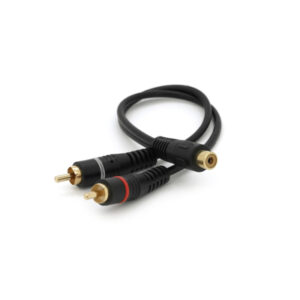 Кабель мультимедийный 1xRCA F to 2xRCA M 0.2m black Voltronic (YT-RCA(F)/2хRCA(M)-0,2CuB)