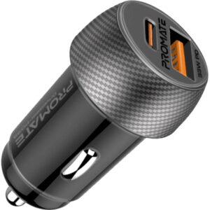 Зарядное устройство Promate drivegear-pd33 USB-C PD33W + USB-A QC3.0 Black (drivegear-pd33)